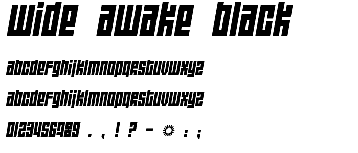 Wide awake Black font